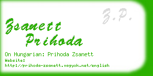 zsanett prihoda business card